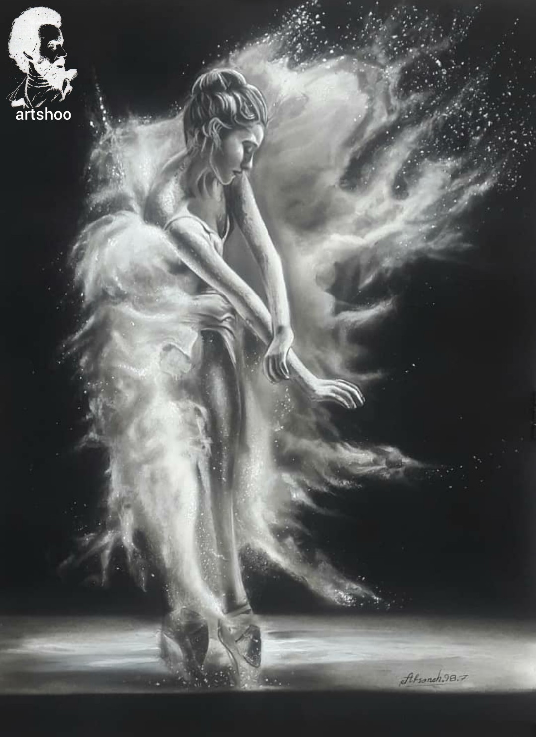 نقاشی سیاه قلم اورژینال